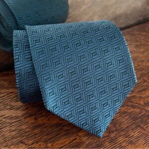 Charvet Geometric Blue-Green Tie 59”
